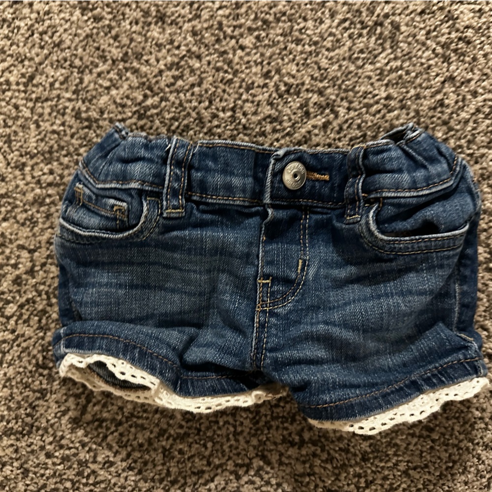Oshkosh denim shorts baby girl size 18 months